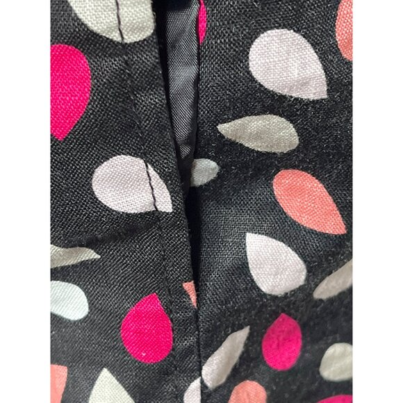 Kim Rogers Linen Blend Jacket Size 3X Black Pink Leaf Print - Picture 8 of 13